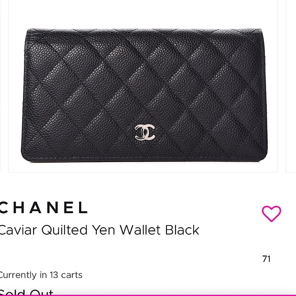 Chanel Caviar Quilted Yen Wallet